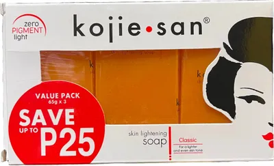 Produktbild von Kojie San Hautaufhellende Seife mit Kojisäure – 3 Stück (65g)