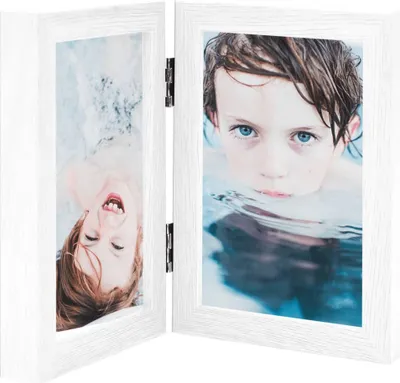 Image de The Living Store Cadre photo double Collage Blanc 2x(21x29,7 cm)