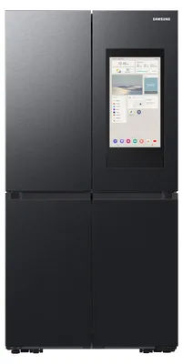 Produktbild von Samsung RF65DG9H0EB1EF Family Hub French Door, Side by Side, Festwasser, Premium Black Steel