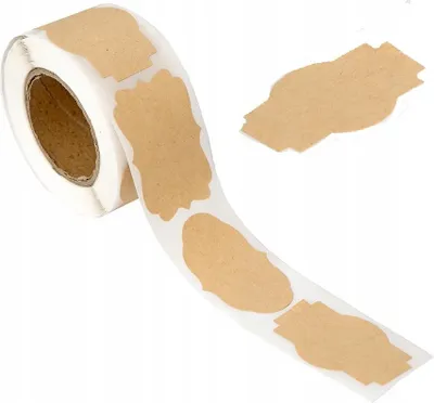 Obrázek produktu pro Samolepky na roli Štítky na ručně vyráběné dárky 250 kusů DpCraft Kraft DIY