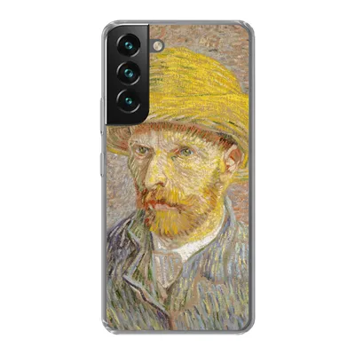 Produktbild von MuchoWow® Handyhülle Schutzhülle Hülle für Samsung Galaxy S22 Selbstbildnis mit Strohhut - Vincent van Gogh Silikon Softcase Handy Hülle - Mobiltelefonhülle