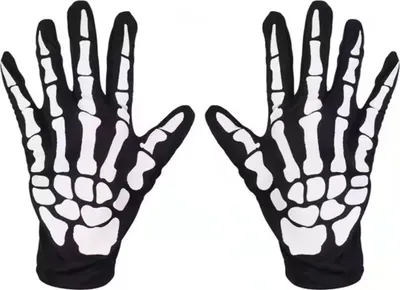 Obrázok produktu pre Rukavice Skeleton - Čierna na Halloween KP37692