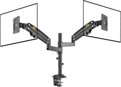 Produktbild von Famanu Monitorarm für doppelte 22-32 Zoll LCD LED-Monitore - VESA max. 100 x 100 mm - 2x 12 kg - Schwarz