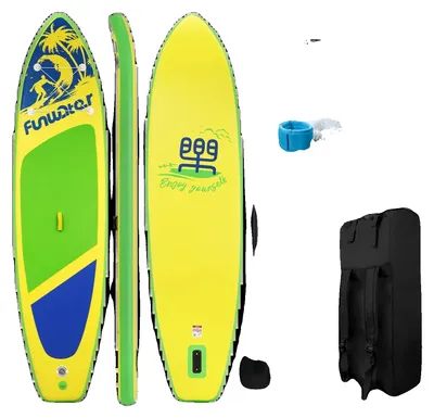 Immagine prodotto di Tavola da paddle gonfiabile, superficie antiscivolo, accessori completi, dimensioni 350x87x15 cm