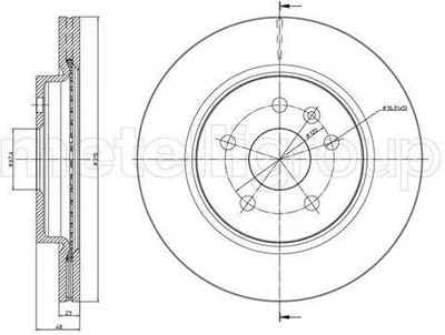 Produktbild von 2x METELLI Bremsscheibe 23-1009C für OPEL INSIGNIA Caravan INSIGNIA 48 0mm