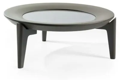 Produktbild von Grauer Rundtisch Wohnzimmer Moderner Couchtisch r Ablagetisch