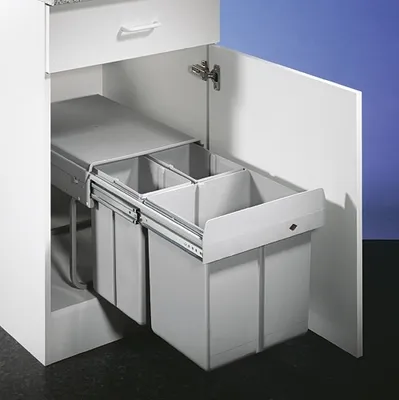 Image de Naber Trenta 6. collecteur de déchets, alu gris.  - Poubelle