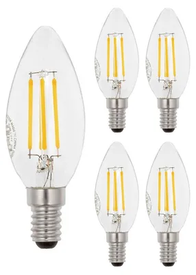 Productafbeelding van Vito Lighting LED Kaarslamp C35 E14 Helder - 4W 536lm 6400K - Koudwit - Vervangt 40W - 5 stuks