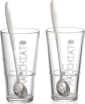 Produktbild von Flirt by R & B Latte-Macchiato-Glas "Lena" spülmaschinenfest mit Löffel 2 Stück