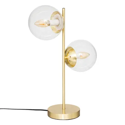 Produktbild von Goldene Tischlampe Kugeln COL, H. 48 cm
