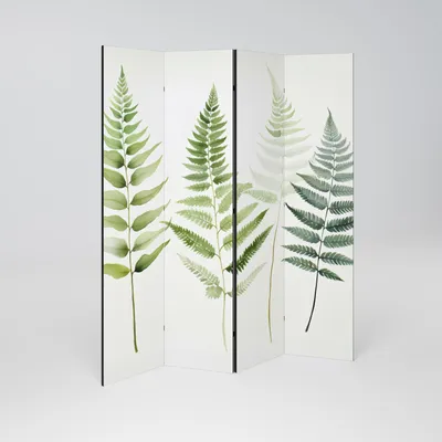 Produktbild von SpaceRebels Paravent Raumteiler - 4-teilig Raumtrenner, Druck 2-Seite - Raumtrenner - Trennwand Wohnung - Room Divider - Spanische Wand Deko Modern Sichtschutz