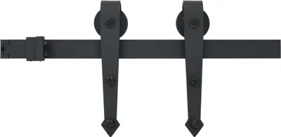 Produktbild von vidaXL Schiebetürbeschlag-Set 183 cm Stahl Schwarz
