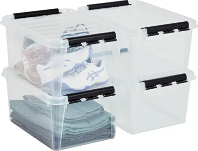 Produktbild von 4er-Set SmartStore Aufbewahrungsbox – 31L mit Deckel Classic