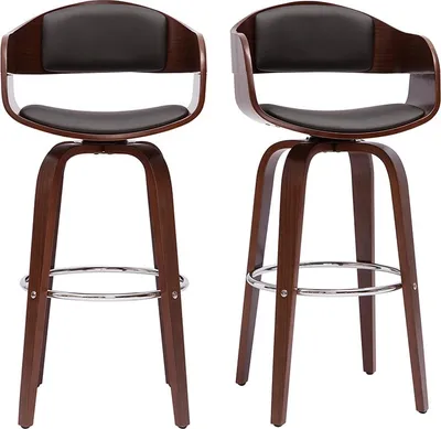 Produktbild von Miliboo - Vintage-Barhocker drehbar 360° Walnuss H67.5 cm GAO