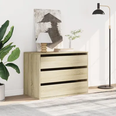 Immagine prodotto di Mobile contenitore - cassettiera - armadio con ripiani chiudibili a chiave e cassetti con chiusura ammortizzata - legno di quercia - 80x41x58 cm
