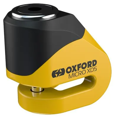 Zdjęcie produktu dla Zamek do tarczy hamulcowej OXFORD XD5 – Ø5,5 mm, żółty/czarny