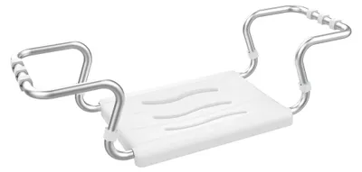 Obrázek produktu pro Sedátko do vany - Výsuvné - 150 kg - Hliník a plast - 55 až 70 x 18 x 26 cm - Bílá
