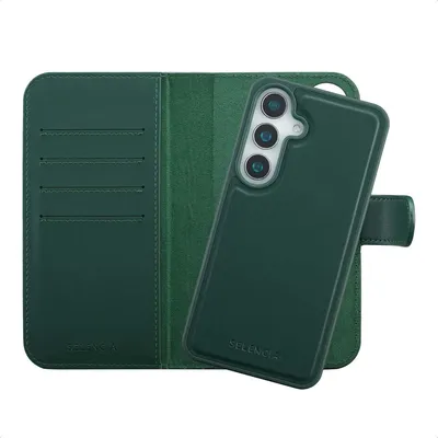 Produktbild von Selencia Olyn Abnehmbare Bookcase mit MagSafe Samsung Galaxy S25 / S24 - Grün