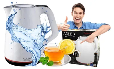 Productafbeelding van Adler AD 1277 W waterkoker, 1,7 liter, 2200 watt, wit