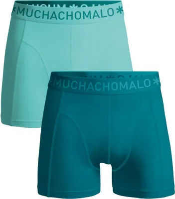 Produktbild von Muchachomalo Herren Boxershorts – 2er Pack – Baumwolle Stretch – Bequeme Unterwäsche – Größe L - U-SOLID1010-1230