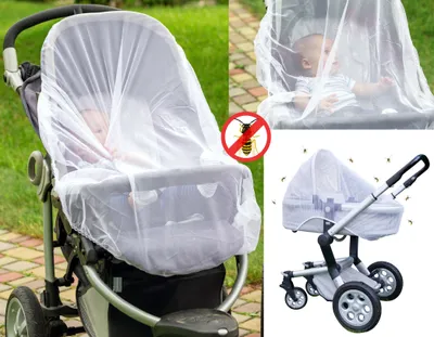 Produktbild von Kinderwagen Insektenschutz Moskitonetz Mückenschutz Mückennetz Universal Netz