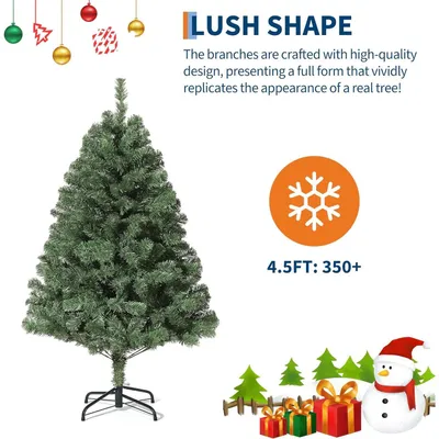 Produktbild von Künstlicher Weihnachtsbaum - 137 cm - Realistisch, dichtes Nadelwerk - Metallständer - Ohne Beleuchtung - Für Zuhause & Büro