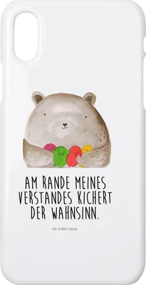 Produktbild von Mr. & Mrs. Panda Iphone 10 Handyhülle Bär Gefühl - Weiß - Geschenk, Durchgedreht, Handy, Cover, Wahnsinn, Teddy, X, Hülle, Verrückt
