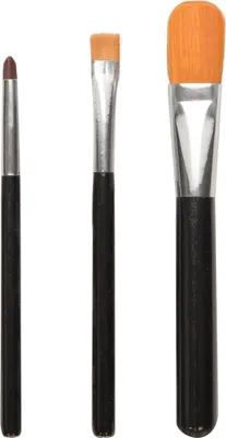 Imagen del producto de Juego de brochas de maquillaje, accesorios, 3 piezas, color  y plateado – Talla única