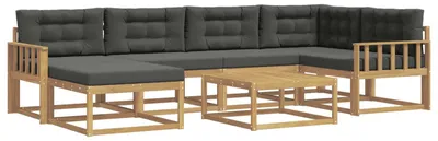 Produktbild von vidaXL Outdoor-Sofagarnitur 7 stk. Weiß und Anthrazit