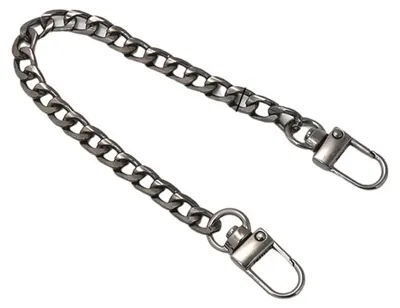 Taschenkette aus Aluminium, 7,5 mm breit, 25 cm lang, gold