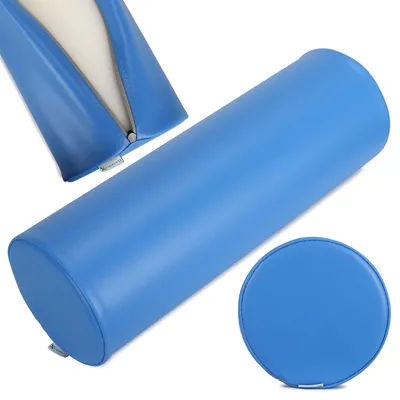 Obrázek produktu pro Habys polohovací válec, plný válec, krční polštář, polohovací polštář, krční válec, kolenní válec pro masáže a terapii, fitness válec, 20x60cm modrý