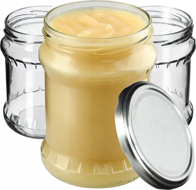 Zdjęcie produktu dla Słoiki na przetwory KADAX z pokrywką "Kisko", słoiki na dżem, słoiki na przetwory, 500 ml, srebrne, 48 sztuk