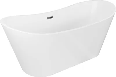 Produktbild von Mexen Montana Badewanne freistehend 170 x 80 cm, weiß, Abfluss gun gray gebürstet - 52011708000-66