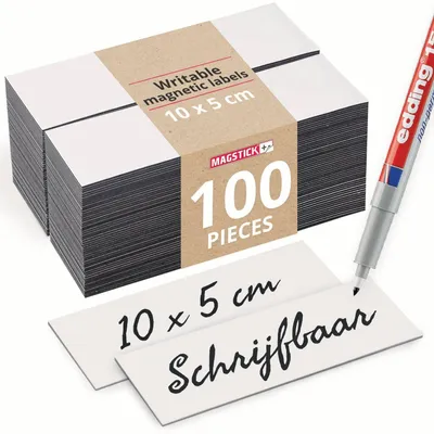 Obrázek produktu pro Magnetické štítky, 100 kusů, rozměr 10 x 5 cm