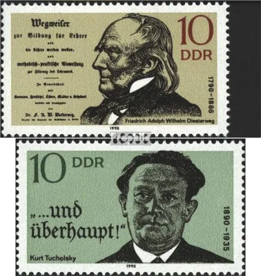 Produktbild von Briefmarken DDR 1990 Mi 3320-3321 (kompl.Ausgabe) postfrisch Bedeutende Persönlichkeiten (XII)