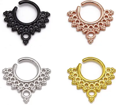 Produktbild von Karisma Titan G23 Septum Ring Nasenring Nasenpiercing- 1,2x8mm hfs-78 - Gold