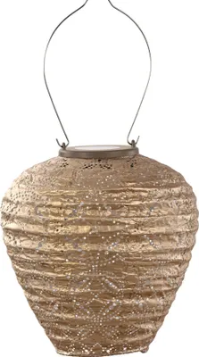 Zdjęcie produktu dla Oświetlenie ogrodowe LUMIZ - Balon Mandela - Lampa solarna - 20 cm - Złoty