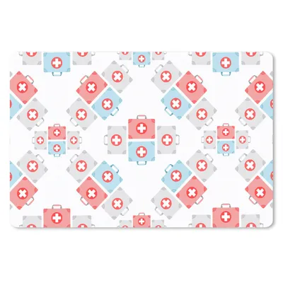 Produktbild von MuchoWow® Mauspad Mousepad Erste-Hilfe-Kasten - Abstrakt - Muster 27x18 cm - Mousepads - Maus Mat - Pad - Mausunterlage - Büroartikel - Desk Matten