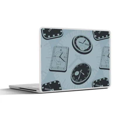 Produktbild von MuchoWow® Laptop Aufkleber Sticker Cover Uhr - Muster - Vintage 40x30 cm - Laptop Dekoration - Selbstklebend