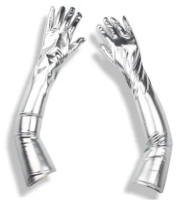 Produktbild von 1 Paar handschuhe mit einer Länge von 53 cm – silber