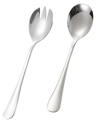Productafbeelding van Salatbestekset van roestvrij staal, 20 cm serveerlepel en saladevork