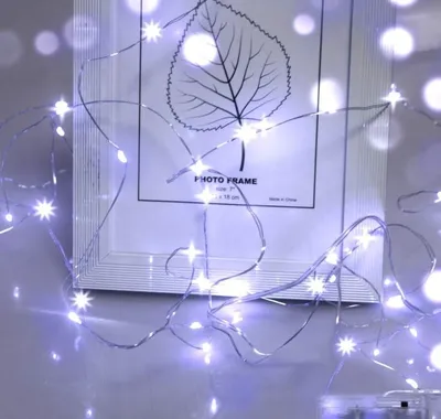 Lichterkette, 3 m, 30 LEDs, weiß, batteriebetrieben