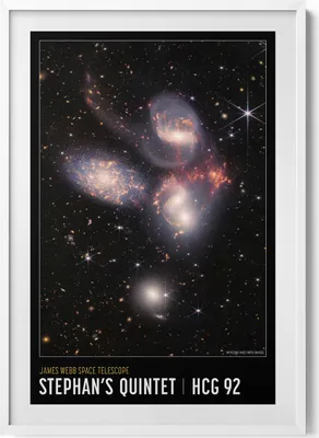Produktbild von Kosmos-Themenposter NASA-Bilder– Wandbild mit Rahmen – Gerahmtes Bild  – Wanddekoration – 70x100 cm –  Weiß Rahmen