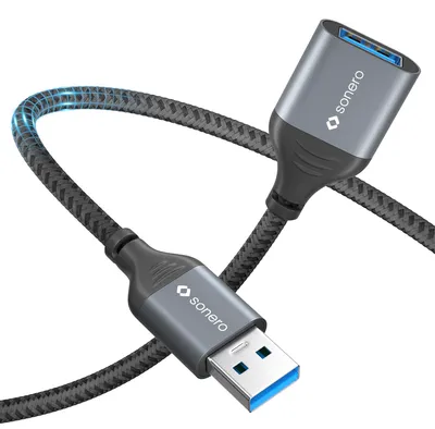Obrázek produktu pro sonero SPC-U055-010, 1 m, USB A, USB A, USB 3.2 Gen 1 (3.1 Gen 1), 5 Gbit/s, Černá, Šedá