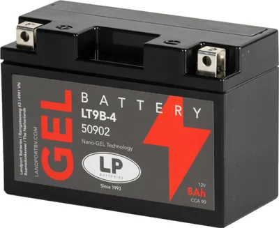 Produktbild von Motorradbatterie GEL LANDPORT LT9B-4 YT9B-BS 12V 8Ah YT9B-4 50815 12-9B-4 GT9-B4