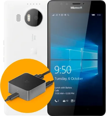 Produktbild von Microsoft Lumia 950 XL Weiß + Display-Dock