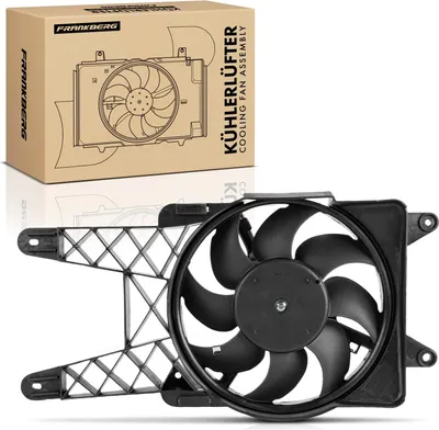 Obrázok produktu pre Frankberg 1x chladič motora s jedným ventilátorom a rámom ventilátora chladiča Fiat Seicento/600 187 1.1L 1998-2010
