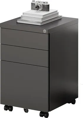 Immagine prodotto di Armadio mobile CB23B con 3 cassetti, serratura, nero
