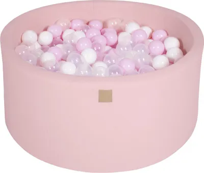 Produktbild von Ballenbak KATOEN Roze - 90x40 incl. 300 ballen - Wit, Pastel Roze, Transparant
