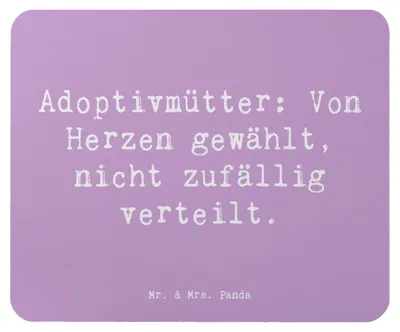 Produktbild von Mr. & Mrs. Panda Mauspad Spruch Adoptivmutter Liebe - Lavendeltraum - Geschenk, Mutterschaft, Adoption, Familie, Mousepad, mousematte, persönliche Erinnerungen, computer